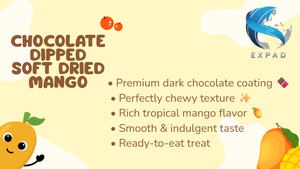 Rodajas de Mango Seco Orgánico Premium con Chocolate, Envasadas al Vacío, Fruta Tropical Dulce, Calidad de Exportación - Product Image 2