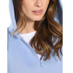 Veste à capuche zippée pour femme, sweat-shirt décontracté léger à manches longues, logo personnalisé, fabricant en gros, vente en gros - Product Image 3