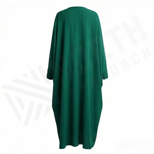 2025 OEM Kimono Abaya pour femmes musulmanes, en tissu polyester ultra-extensible, doux et léger, orné de perles, col en V, manches longues, pour soirée - Product Image 2