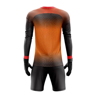 Ensemble de gardien de but à pois, maillot à col rond à manches longues et short pour homme, séchage rapide, évacuation de l'humidité, polyester écologique, football - Product Image 2