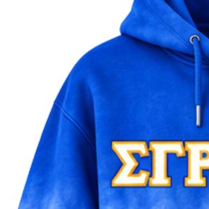Sudadera con Capucha Oversize para Mujer Sigma Gamma Rho, Color Negro y Blanco, con Letras Griegas Personalizadas, Estilo Casual y Urbano - Product Image 4