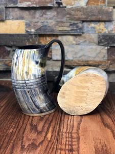 Handmade Buffalo Horn Mug Natural Shape Carved Animal Theme Art Collectible buraq handicraft - Product Image 3