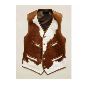 Chaleco de Cuero Vacuno Vintage Transpirable de Verano Estilo Americano, Chaleco de Cuero Premium con Diseño Integral de Piel de Vaca - Product Image 3