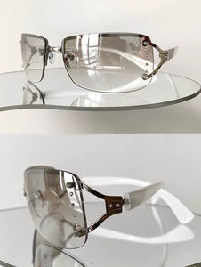 Lunettes de soleil de luxe unisexes 2024 Super Personality sans monture, ornées de diamants, carrées blanches, protection UV400 - Product Image 3