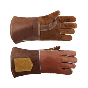 Guantes de Soldadura de Cuero Resistentes al Calor, de Piel de Vacuno, Profesionales, Resistentes, Industriales, para Barbacoa, Par de Guantes de Seguridad - Product Image 6