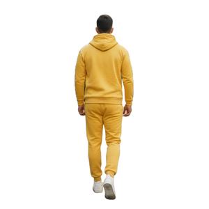 ชุดฮู้ดดี้ผู้ชายสีเหลืองหลากสี ลายเรียบ ชุดกีฬาออกกำลังกาย รับทำโลโก้ แบรนด์ส่วนตัว - Product Image 4