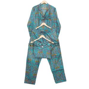 Pijamas sexys de verano para mujer, ropa de dormir de algodón, último diseño para bodas, yoga matutino, conjunto de pijama con estampado floral de cintura alta para mujer - Product Image 1