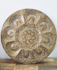 Handmade Wedding Brass Embossed Charger Plate Dining Decoration Indian Style <b>Dinner</b> Dishes Plate at Cheap Price For Party Use - Product Image 6