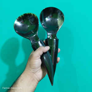 Cuchara para servir ensalada de cuerno de buey auténtico, diseño nuevo, hecha a mano, utensilio de cocina premium a precio económico. - Product Image 3
