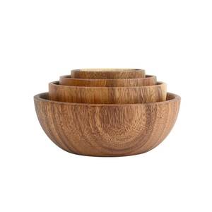 Bol de service en bois écoresponsable fait main – Vaisselle moderne, élégante et fonctionnelle, soigneusement conçue pour les acheteurs commerciaux - Product Image 2