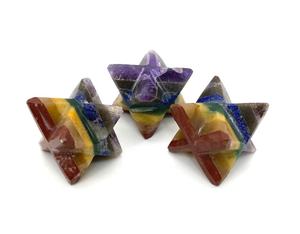 Alta calidad 7 Chakra Merkaba estrella piedra semipreciosa cristal Merkaba para decoración del hogar y curación producto al por mayor - Product Image 1