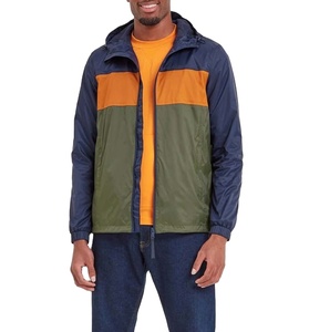 Nylon <b>Plus</b> <b>Size</b> Custom Striped Zipper Windbreaker Color Block Hooded Outdoor Full Zip Cycling Ruining <b>Jacket</b> - Product Image 1