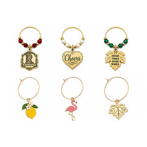 Etiqueta de Metal Grabada Personalizada para Copas de Vino, Marcador de Copas con Nombre, Anillo Identificador para Bebidas, Accesorio para Fiestas y Bares, Venta al por Mayor - Product Image 2
