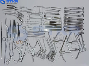 STKR INTERNATIONAL Ensemble d'instruments de chirurgie générale de 78 pièces, outils orthopédiques manuels pour la colonne vertébrale, certifiés CE ISO13485 Classe I - Product Image 1
