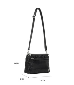 Glossy Film Nylon Crossbody Bag Multi Pocket Zippered Shoulder Bag Lightweight 2 Way Handbag Casual Travel <b>Small</b> <b>Purse</b> For Women - Product Image 6