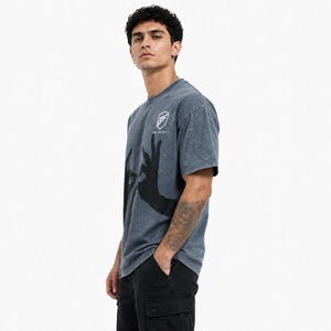 T-shirt pour homme 100% coton délavé à l'acide, coupe ample, imprimé, épaules tombantes, prix très raisonnable, vente directe usine, nouveau modèle - Product Image 6