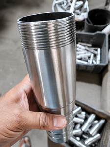 Adaptateur de raccord de tuyau fileté en acier inoxydable à basse pression, filetage NPT mâle, connecteur de tuyau de forme cylindrique - Product Image 1
