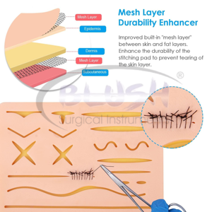 High Manufacturer Private Logo Steel Manual Suture Practice Kit for Medical Students Training CE Certified By <b>Blush</b> Surgical - Product Image 3