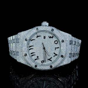 Reloj de Diamantes Moissanite DEF de Alta Calidad, Estilo Hip Hop, con Mecanismo Mecánico Automático y Manual - Product Image 1