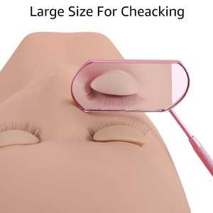 Miroir d'inspection des cils incurvé et éclairé pour artistes en extensions de cils, outil de bureau personnalisé pour l'inspection des extensions de cils - Product Image 5