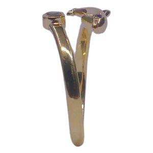 Anillo Clásico de Plata de Ley 925 Chapado en Oro con Zafiro Azul para Mujer, Joyería para Bodas - Product Image 4