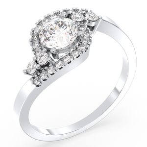 Anillo Halo REYES de Lujo en Plata de Ley 925 Chapado en Oro Amarillo con Moissanita de 1.05Ct para Mujer, Regalo de Boda o Compromiso, Joyería - Product Image 2