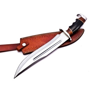 Cuchillo Bowie Viking Art de Acero Inoxidable de Grado Industrial, Hoja de 3 mm de Grosor, Punta Caída, 18 mm de Longitud Total, Mango de Madera, OEM - Product Image 6