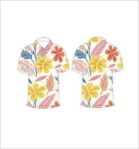 Polo personnalisé à imprimé floral tropical, manches courtes, respirant, décontracté, uniforme de golf, t-shirt pour homme - Product Image 6