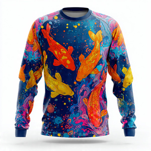 Camisetas de Pesca Sublimadas de Alta Calidad para Hombre, Camisetas con Botones, Ropa de Pesca Estampada, Camisetas de Pesca de Manga Larga - Product Image 4