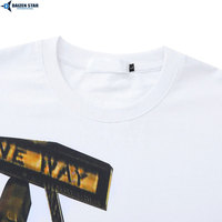 T-shirts personnalisés à manches courtes pour hommes, en jersey uni, 100 % coton/polyester, écologiques, séchage rapide, coupe ample, imprimés en sérigraphie