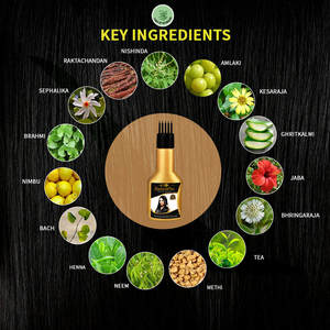 Aceite capilar ayurvédico IHO Aloekesh con extracto de hierbas que controla la caída excesiva del cabello, nutre el cuero cabelludo, previene la caspa y promueve el bienestar natural. - Product Image 3