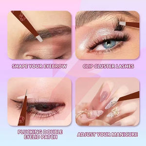 Pinzas para Cejas de Acero Inoxidable con Diferentes Formas y Diseños, Herramienta de Depilación de Alta Precisión, para Dar Forma a las Cejas - Product Image 6