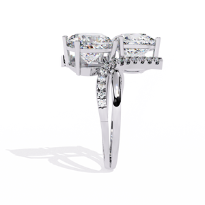 Bague de fiançailles en diamant taille ovale pour femme, or rose, luxe, diamants naturels certifiés GIA - Product Image 2