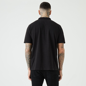 Polo de hombre OEM con cremallera, estilo gofrado, lavado y desgastado, 350 g/m², estilo urbano, unisex - Product Image 5