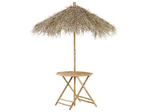 Sombrilla de Bambú para Exteriores con Base, Estilo Boho Natural, Fabricada en Vietnam, Precio al por Mayor - Product Image 3
