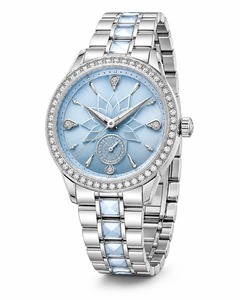 Luxury Women's Round <b>Diamond</b> <b>Watch</b> Blue Dial Stainless Steel Bracelet Analog Quartz - Product Image 5