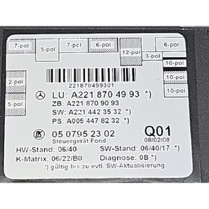 ECU และโมดูลคอมพิวเตอร์มือสองสำหรับรถยนต์ S-class รุ่น A2218704993 - Product Image 4
