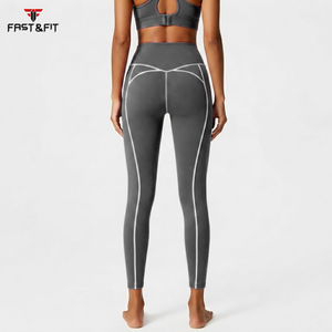 Best Sellers High Waist Thick Knitted Streetwear Leggings Pockets <b>Plus</b> <b>Size</b> Workout Gym Fitness <b>Yoga</b> <b>Pants</b> Breathable Seamless - Product Image 2