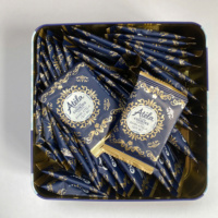Biscuits au beurre premium 320g, collation sucrée, boîte en métal bleue, fabricant OEM ODM