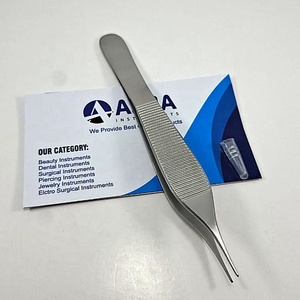 คีมคีบเนื้อเยื่อ Adson ที่หนีบทำจากสแตนเลสสำหรับการจับเนื้อเยื่ออย่างปลอดภัยในการใช้งานทางทันตกรรมและห้องปฏิบัติการทางการแพทย์ - Product Image 1