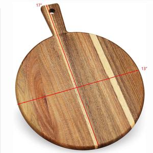 Planche à découper en bois rond naturel - Facile à nettoyer - Product Image 1