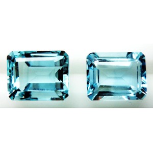 Fabricación de joyas de Aguamarina de Color azul vibrante de alta calidad Natural, piedra preciosa suelta de corte facetado en forma de Esmeralda larga suave - Product Image 2