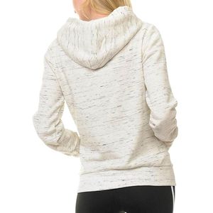 Sweat-shirt à capuche pour femme, couleur crème, manches longues, tricoté, avec poches, respirant, pour l'automne - Product Image 2