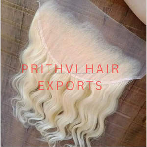 13X6 Remy Frontal Toupee 613 Blonde HD Color High Definition <b>Synthetic</b> Hairpiece - Product Image 3