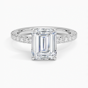 BOJ <b>Ring</b> 0114 <b>Emerald</b> Cut 925 <b>Silver</b> Luxe Amelie Prong Setting Solitaire Diamond <b>Ring</b> 2ct D Color VVS1 Moissanite GRA Certified - Product Image 1