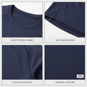 เสื้อแรชการ์ดพรีเมียมสำหรับผู้ชาย ป้องกันแสงแดด UPF 50+ ผ้าแห้งเร็ว ยืดหยุ่นสวมใส่สบาย เหมาะสำหรับวันที่ต้องใช้แรงกาย หรือเป็นเสื้อเบสเลเยอร์สำหรับพายเรือ - Product Image 6