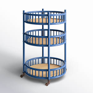 Benedict Rattan Bar <b>Cart</b> for Beverage Serving Sets - Product Image 5