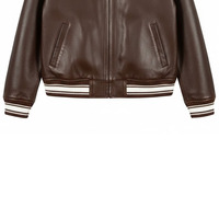 Veste en cuir véritable avec fermeture éclair sur le devant, respirante, coupe-vent, écologique, service OEM, doublure douce et confortable pour l'hiver