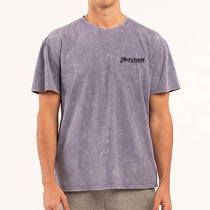 Camiseta de Moda con Lavado Ácido para Hombre, Textura Lavada Premium, Algodón Suave y Transpirable, Atuendo Casual Elegante - Product Image 1