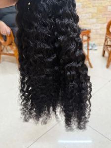 Extensiones de Cabello Rizado Negro Natural de Alta Calidad, se Intercalan Naturalmente con Cabello Negro, en Oferta, Precio de Fábrica - Product Image 2